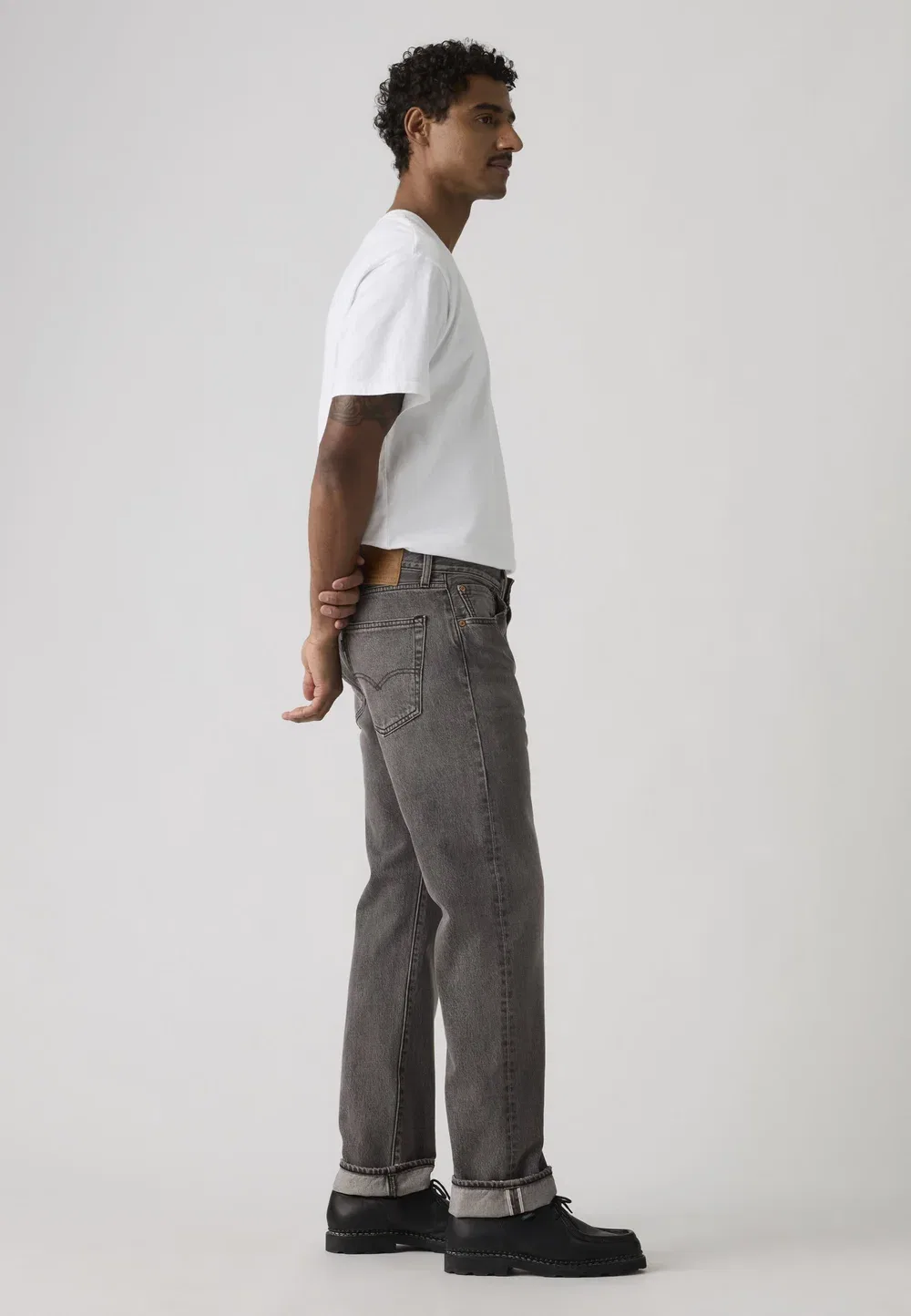 Джинсы прямого кроя 501 свободного кроя Levi'S, Black Ash Selv — фото 4