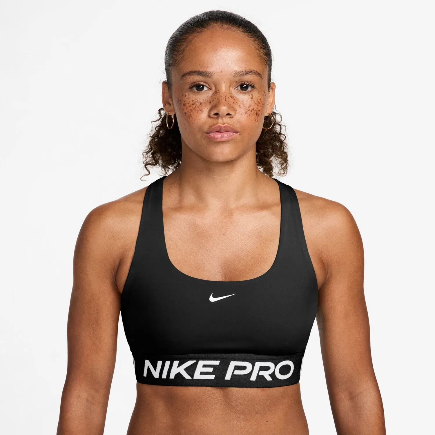 Женский спортивный бюстгальтер с быстросохнущим материалом Nike, Black/White