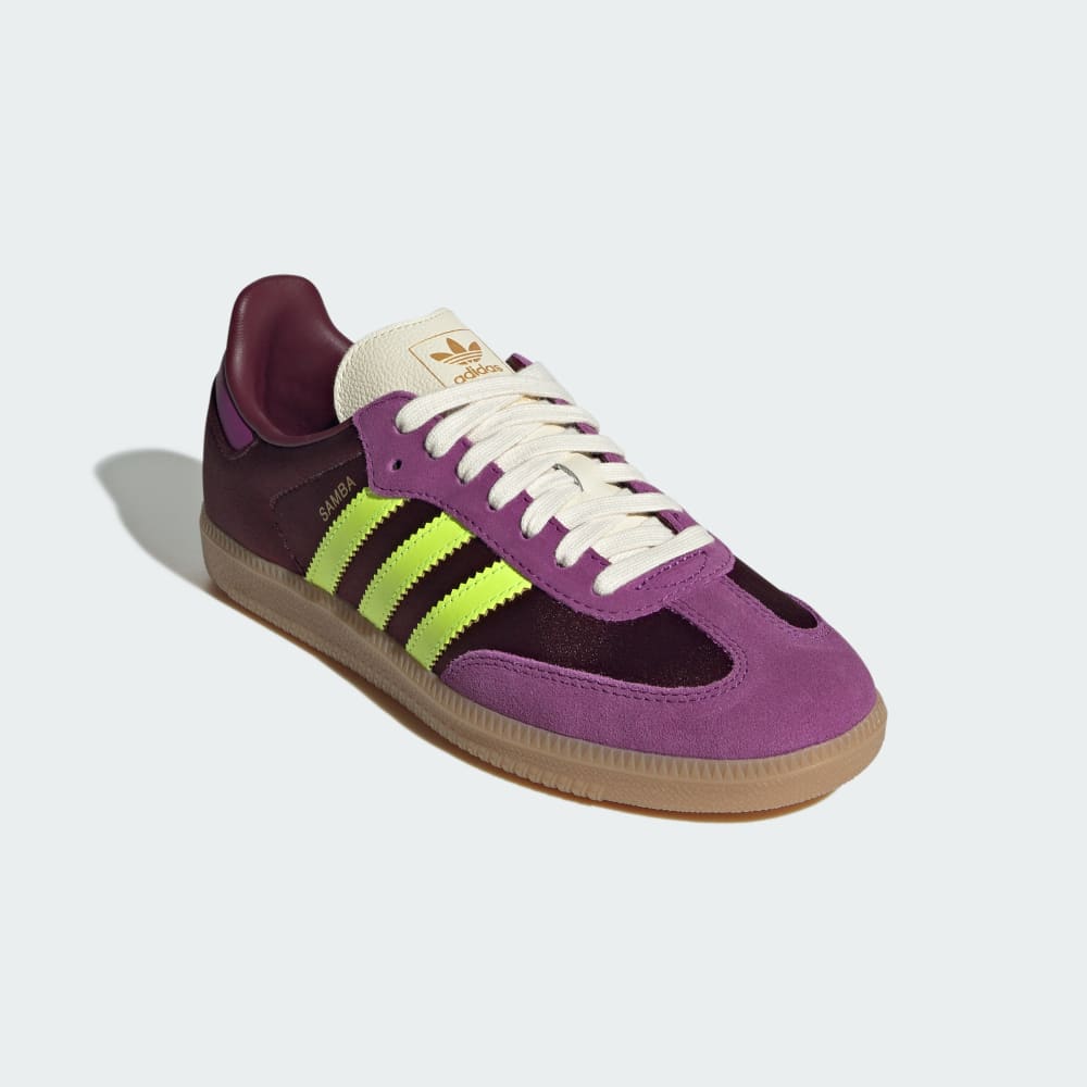 Кроссовки Adidas Samba OG Shoes, цвет Maroon/Rich Mauve/Gum — фото 4