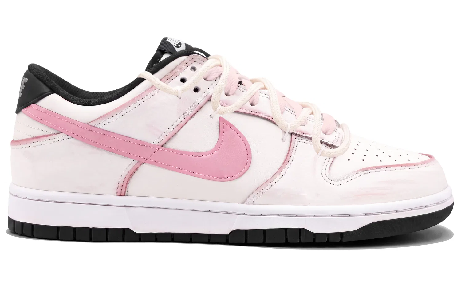 Детские кроссовки для мальчиков и девочек низкие кеды с принтом Nike Dunk, Pink White — фото 4