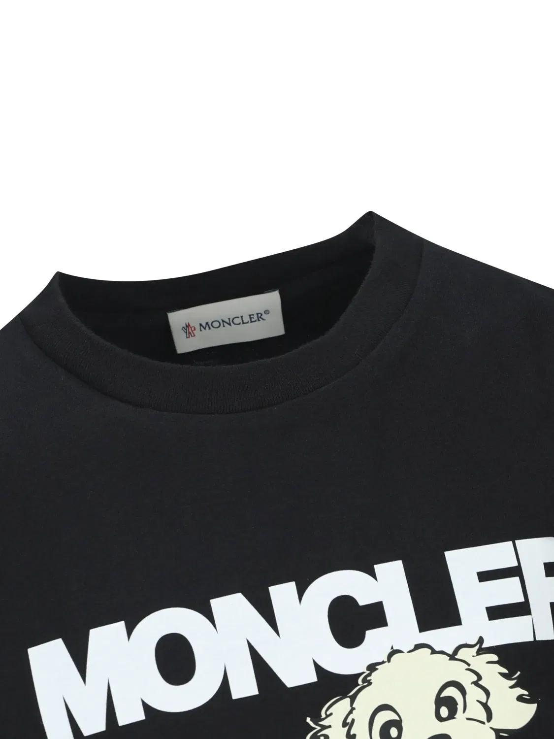 Футболка FRGMTmini Print Dog черная Moncler, черный — фото 3
