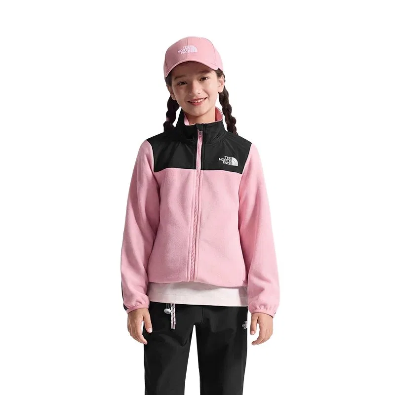 Детская флисовая куртка с воротником-стойкой, Pink, THE NORTH FACE