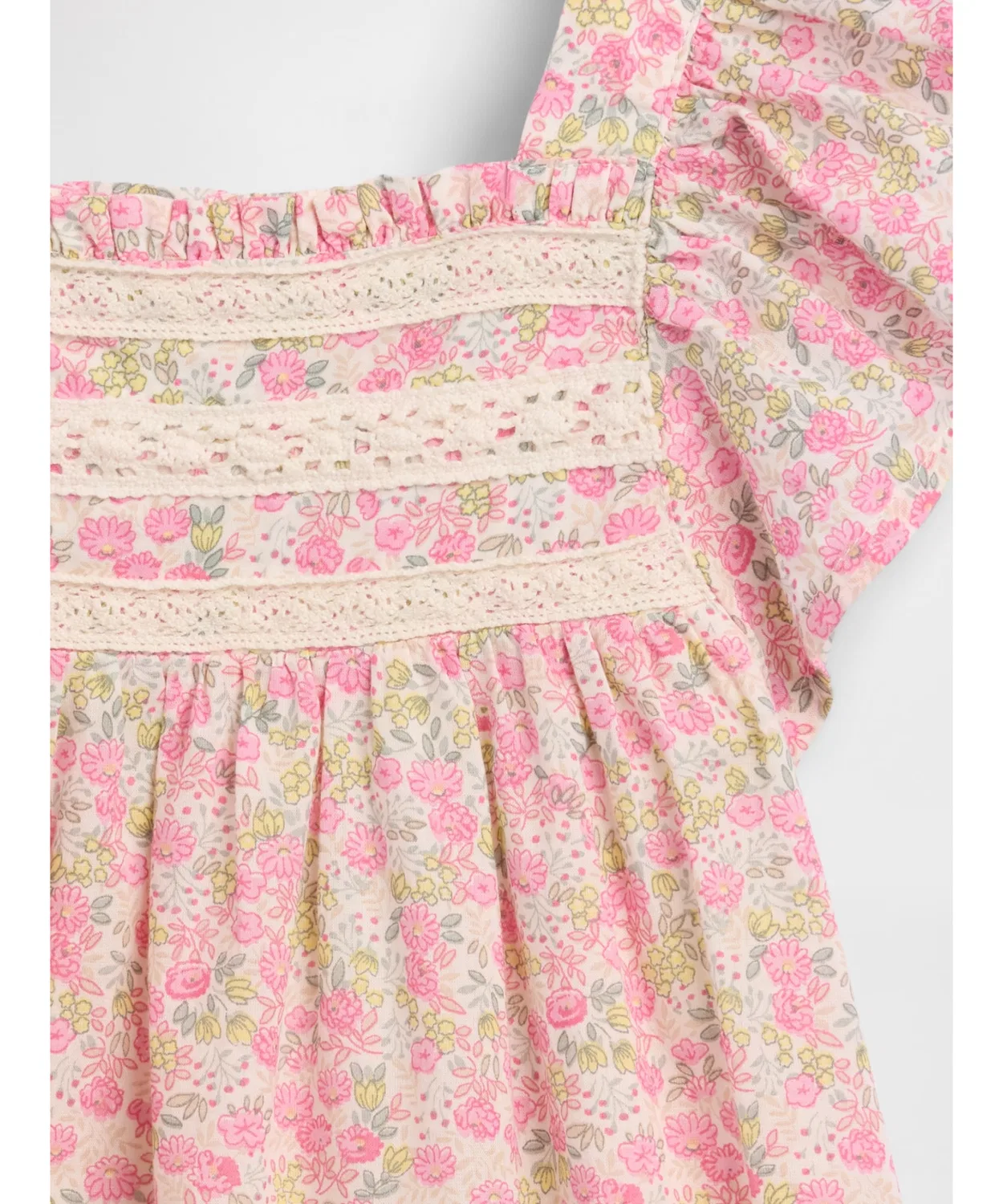 Детское платье для девочек с флоральным принтом, Flutter Sleeve Floral GAP, Multi — фото 4