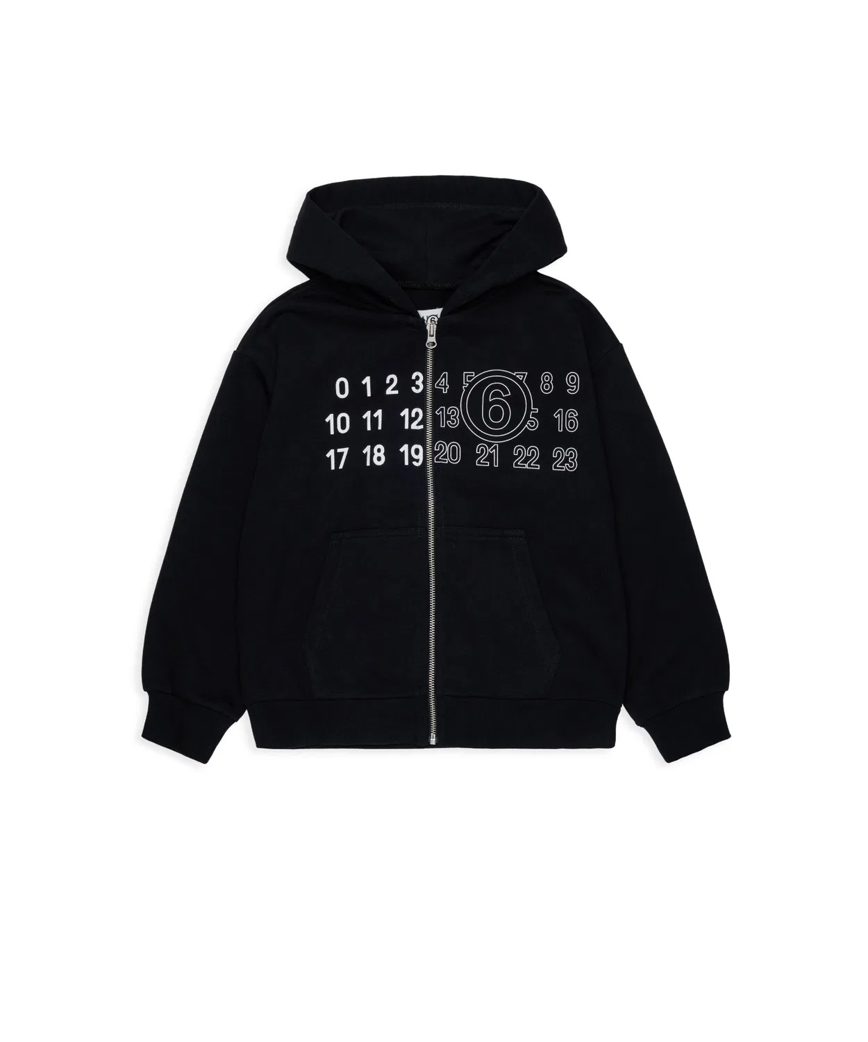 Детский худи с принтом MM6 KID MM6 Maison Margiela, Черный