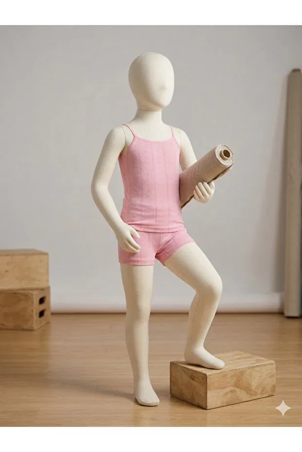 Детский комплект нижнего белья для девочек с сердцем Ek By_Kuzeylingerie, Pink — фото 3