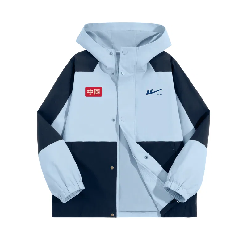 Детское худи с капюшоном China Angle K+H Silver Edge Blue Logo K WARRIOR