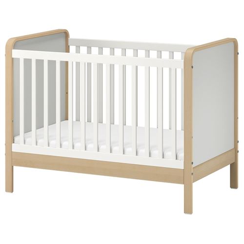 Детская кроватка IKEA ALSKVSRD, 60x120 см, береза/белый
