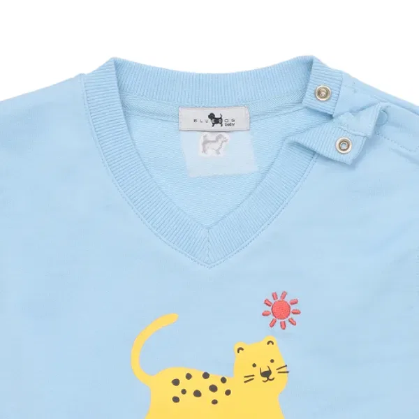 Комплект из 3 предметов с анималистичным принтом, Blueroo Baby, синий — фото 4