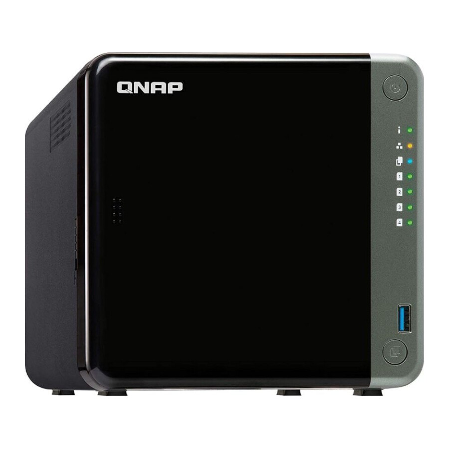 

Сетевое хранилище QNAP TS-453D, 4 отсека, 4 ГБ, без дисков, черный