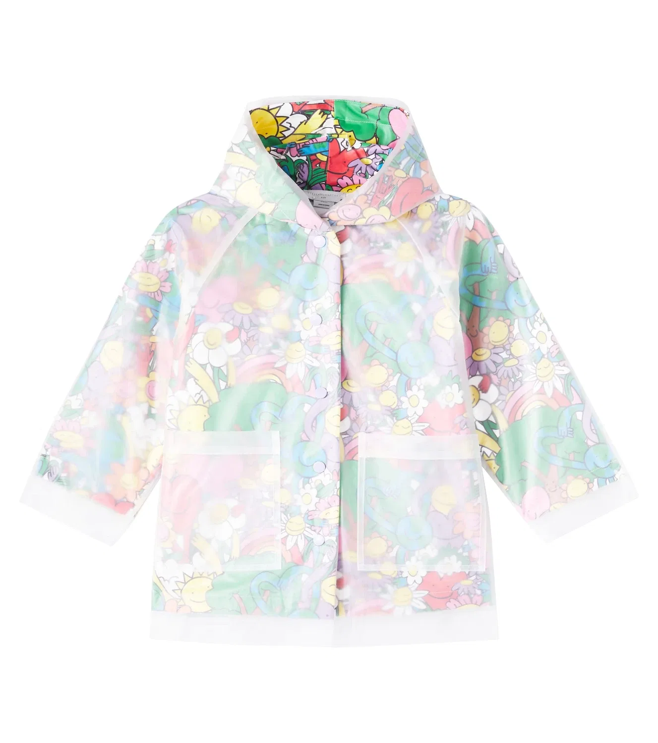 Плащ с принтом Stella Mccartney Kids, черный