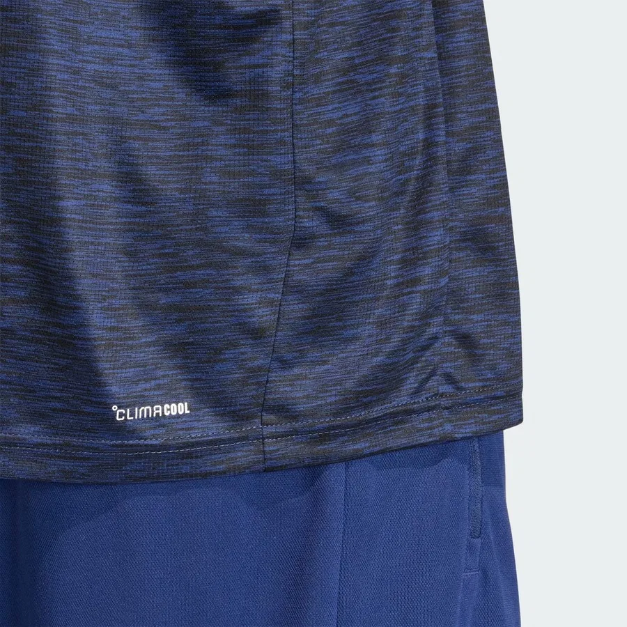 Спортивная футболка с технологией ClimaCool, модель Workout Essentials Brandlove, adidas, Темно-синий — фото 4