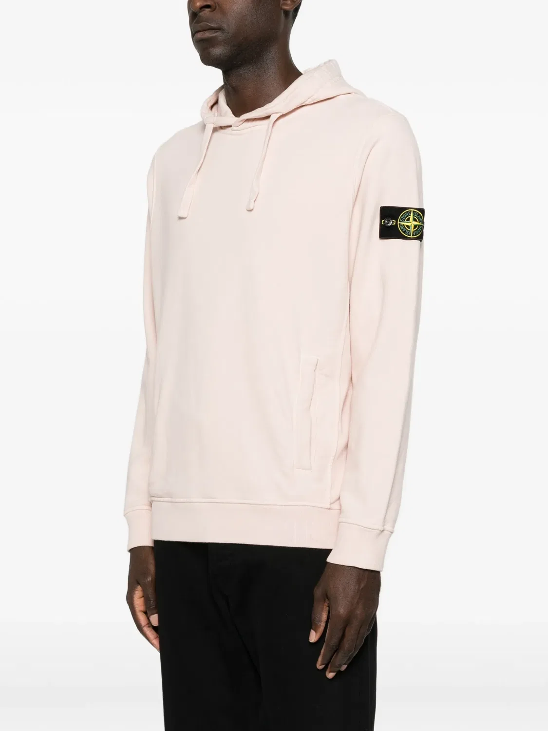 Худи с кулиской и нашивкой Compass Stone Island, розовый — фото 3