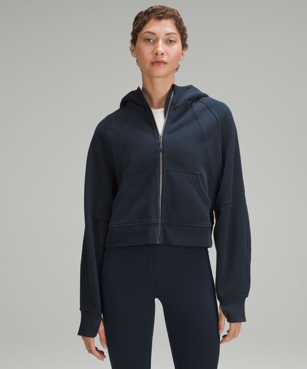 

Толстовка оверсайз с молнией во всю длину Scuba Lululemon, нави