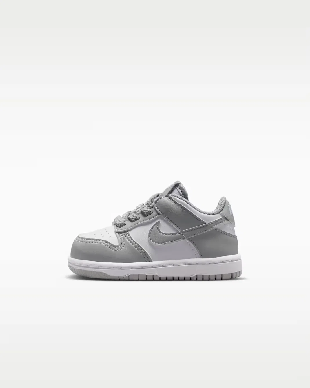 Детская/подростковая обувь Nike Dunk Low, White/White/Light Smoke Grey