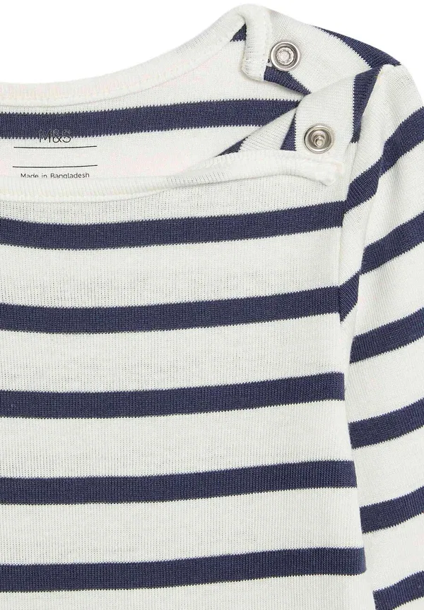 Комплект комбинезон джинсовый Marks & Spencer, dark denim, темный деним — фото 4
