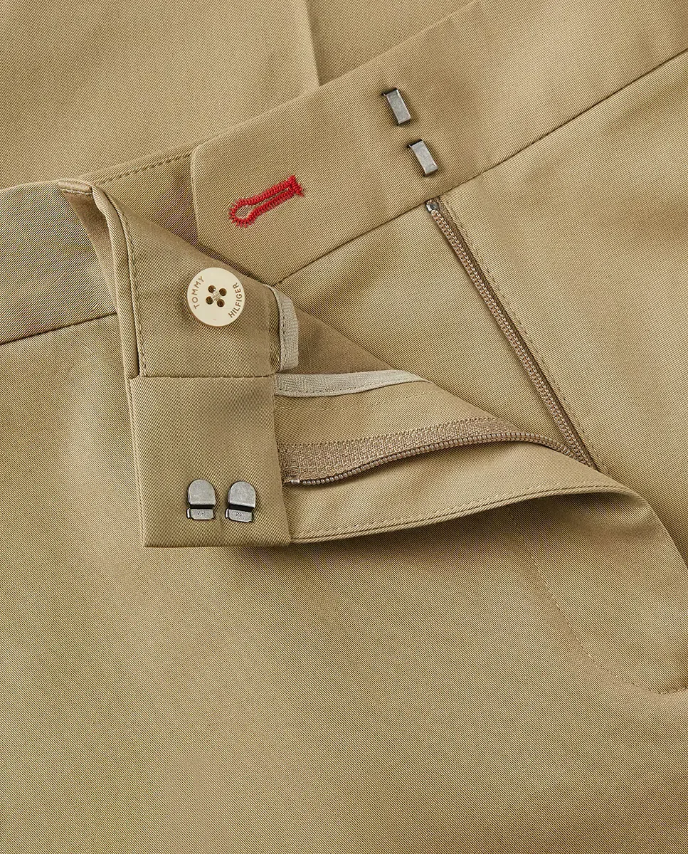 Женские прямые брюки чинос из мягкой ткани Tommy Hilfiger, Camel — фото 4