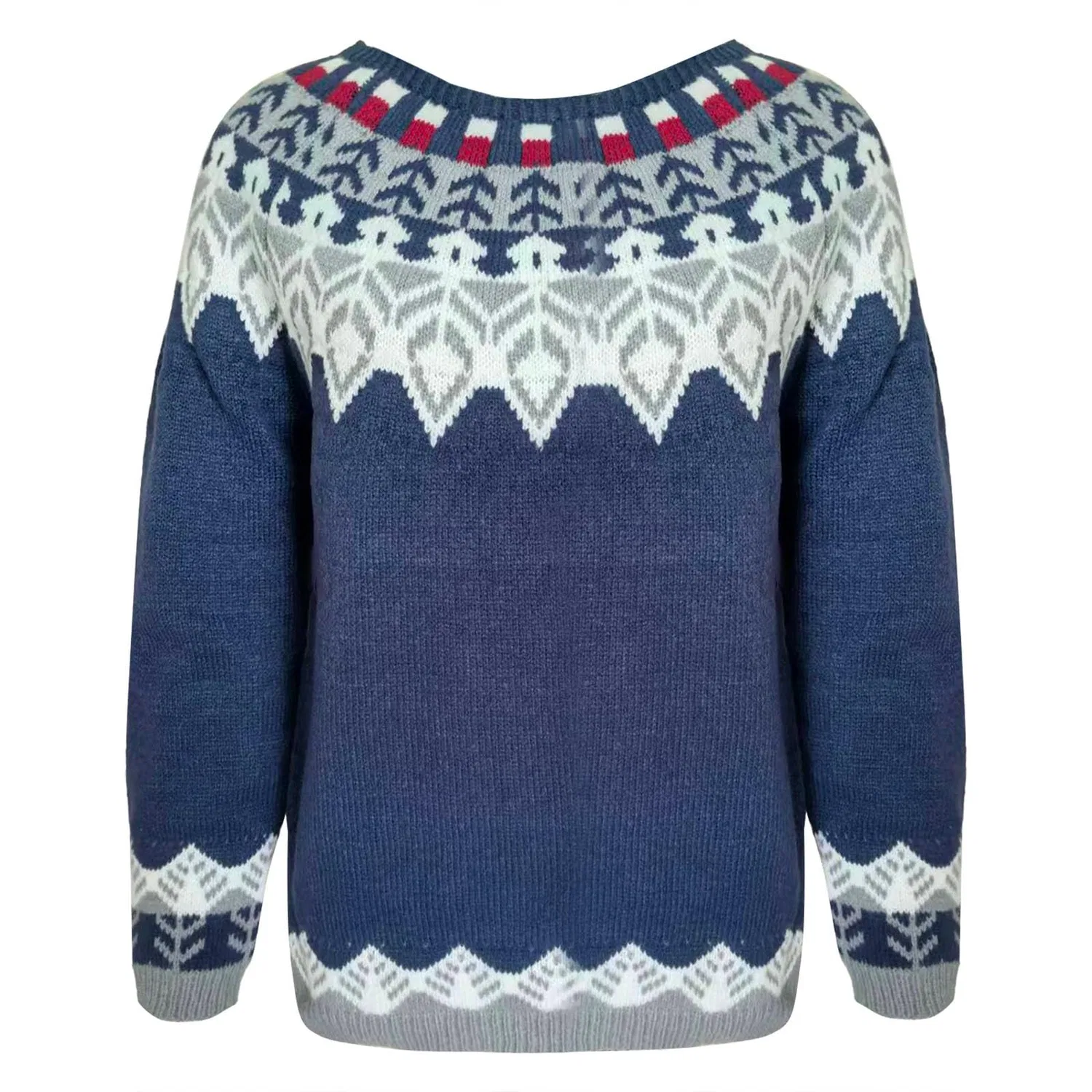 Женский свитер с длинным рукавом Norwegian Women's Winter Warm Chic Elegant Sweater, W-black — фото 3