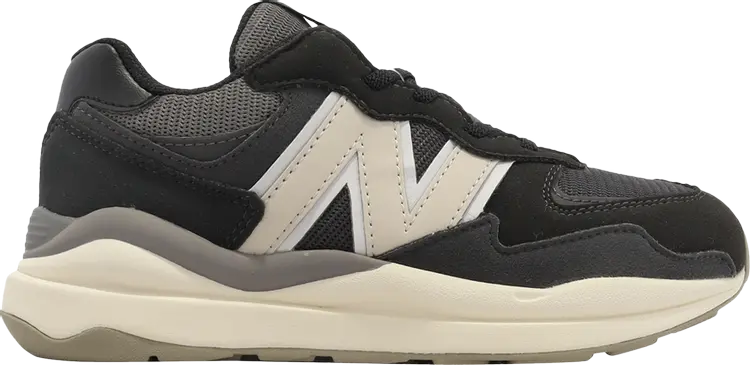 

Кроссовки New Balance 57/40 Bungee Little Kid Wide 'Black Ivory', черный