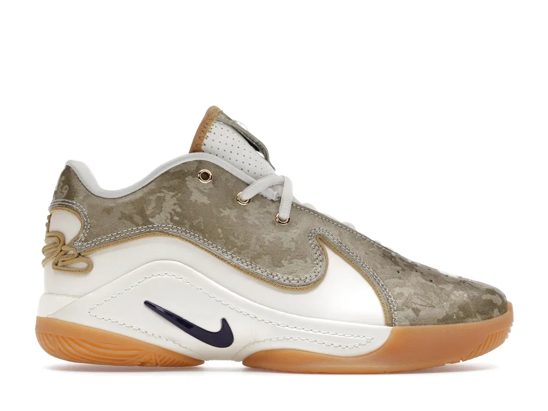 Детские кроссовки для мальчиков с высокой производительностью Nike LeBron 22, Pale Ivory Metallic Gold Ink