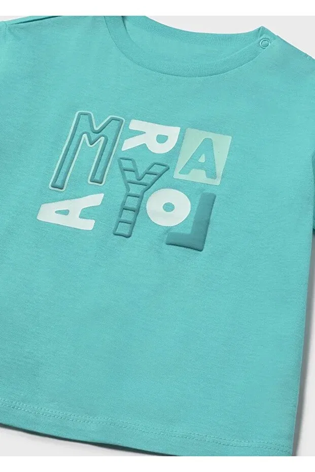 Детская футболка для мальчиков с принтом Mayoral, Turquoise — фото 3