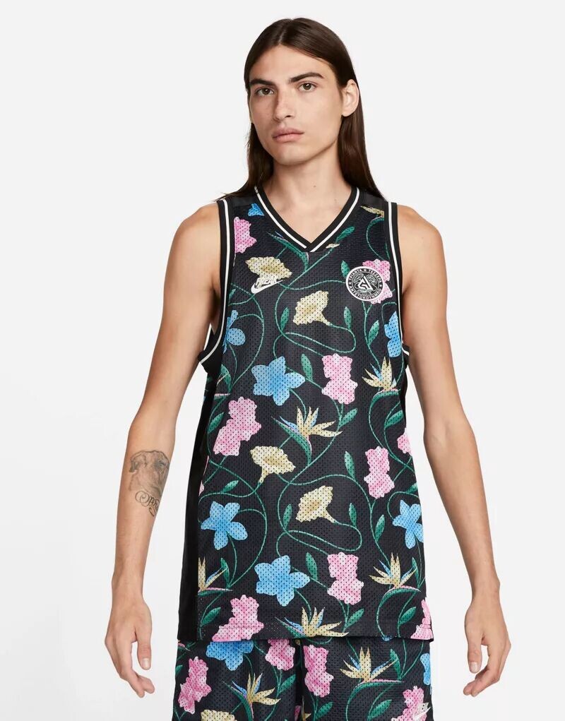 

Черная майка унисекс Nike Giannis DNA Dri-Fit AOP
