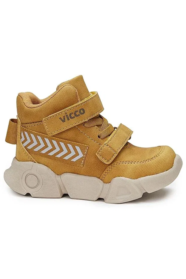 Детские ботинки для девочек с ортопедической стелькой Vicco, Yellow — фото 3