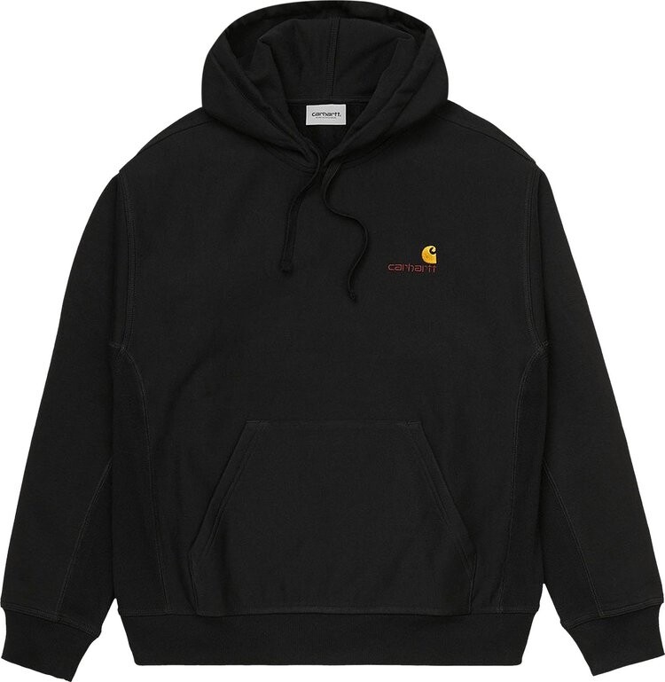 

Толстовка Carhartt WIP Hooded American Script Sweatshirt 'Black', черный