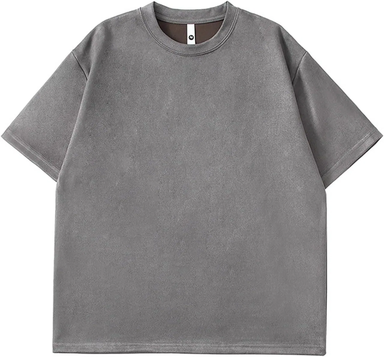 Мужская свободная футболка оверсайз с круглым вырезом, Dark Gray