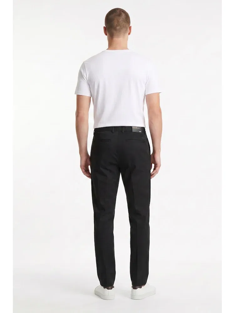Брюки чинос Modern Fit из смеси льна BOSS, Black — фото 3