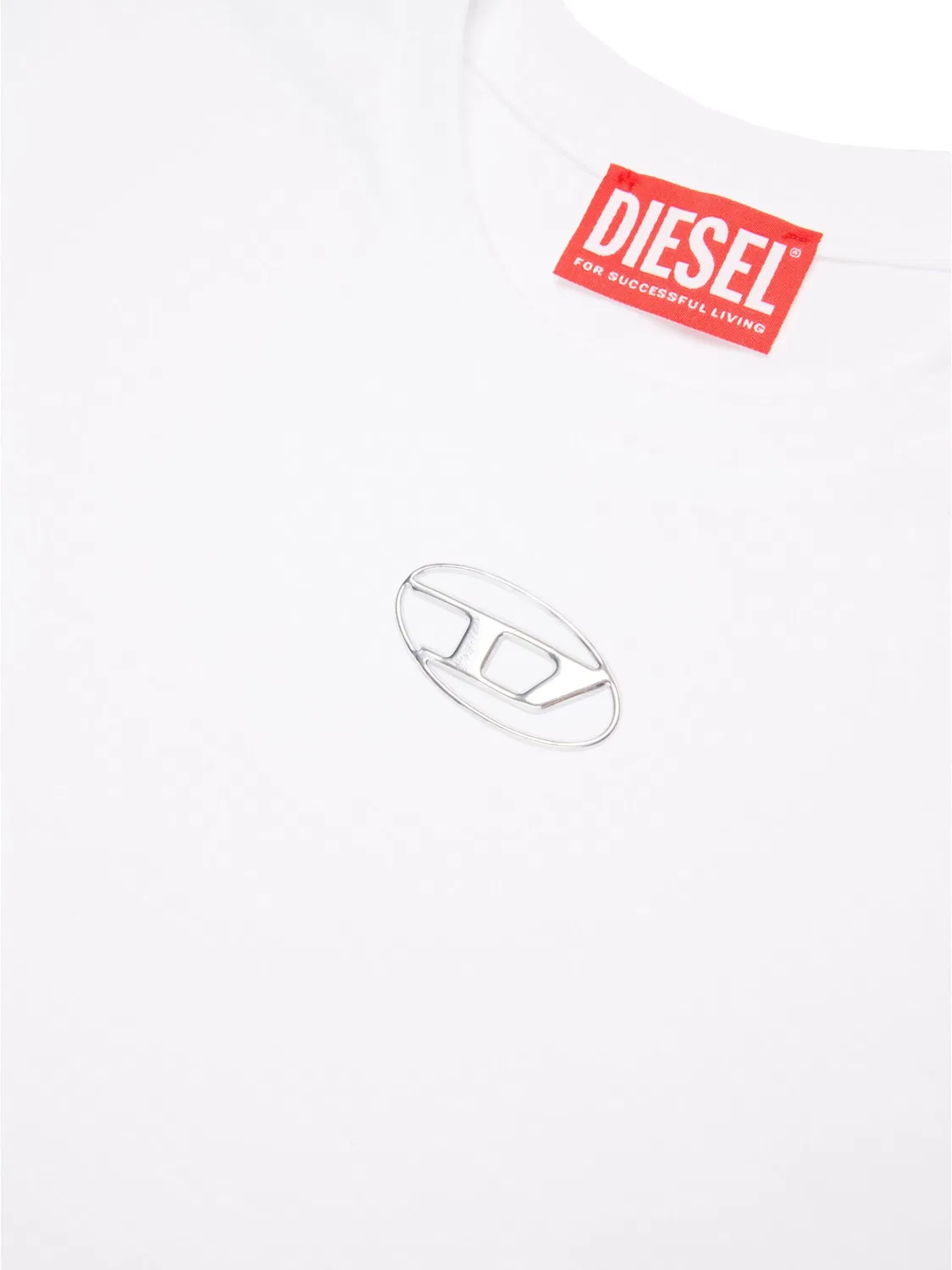 Футболка Oval D из хлопка Diesel, белый — фото 2