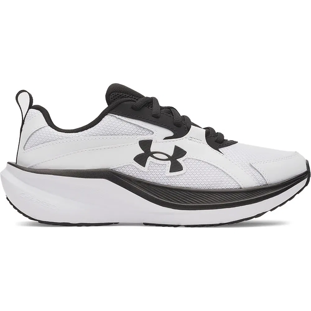 Детские кроссовки Charged+ Assert 11 для бега Under Armour, White/Black/Black — фото 2