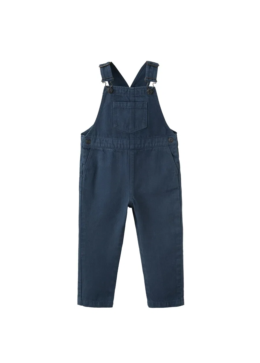 Детский комбинезон MANGO KIDS Regular Overalls 'RANDALL' темно-синего цвета