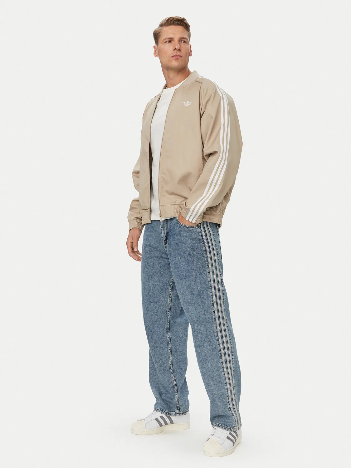 Мужские джинсы стандартного кроя Firebird Adicolor Adidas, синий — фото 2