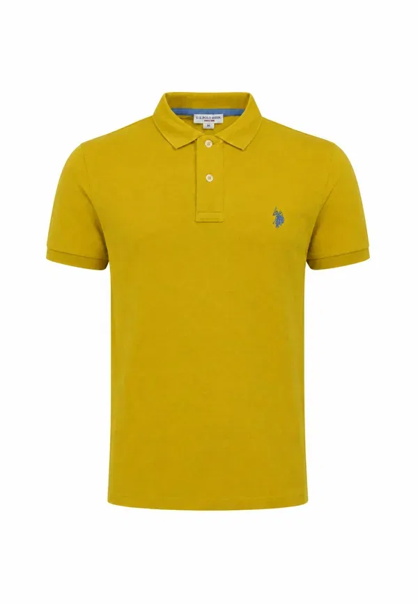 Поло из хлопка King polo m/m, U.S. Polo Assn., Senape, горчичный — фото 4