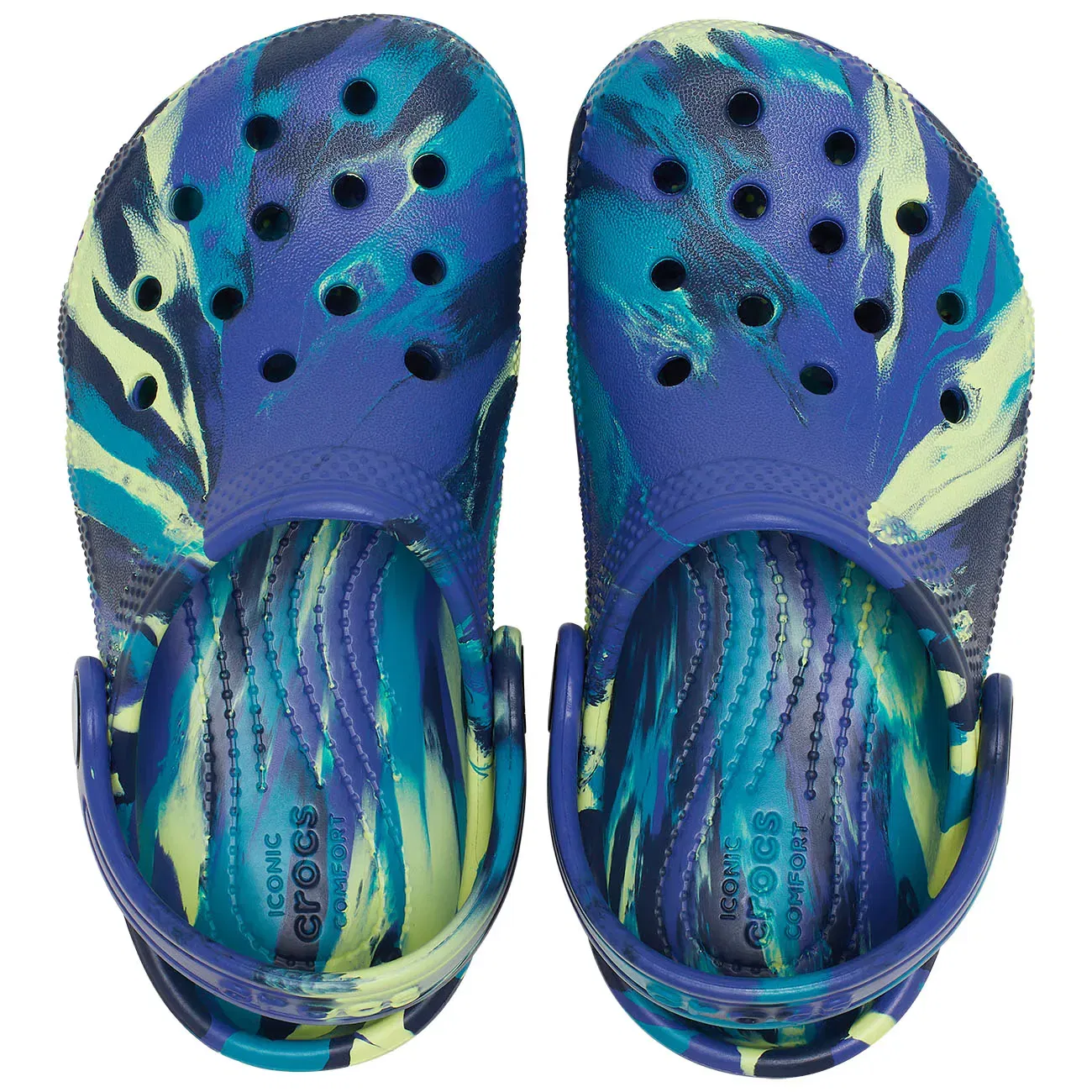 Детские сабо Classic Marbled Clog Crocs, Azul — фото 3