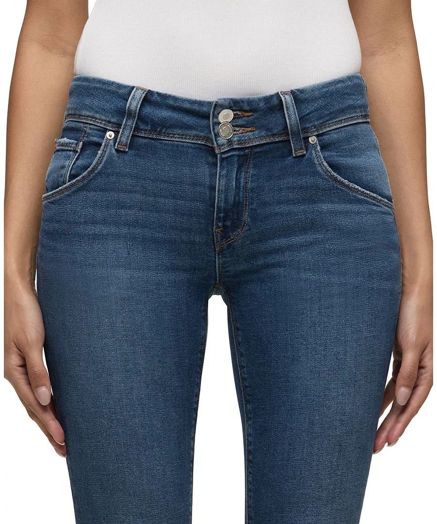 Джинсы-клеш с завышенной талией Beth Hudson Jeans, Olympic — фото 4