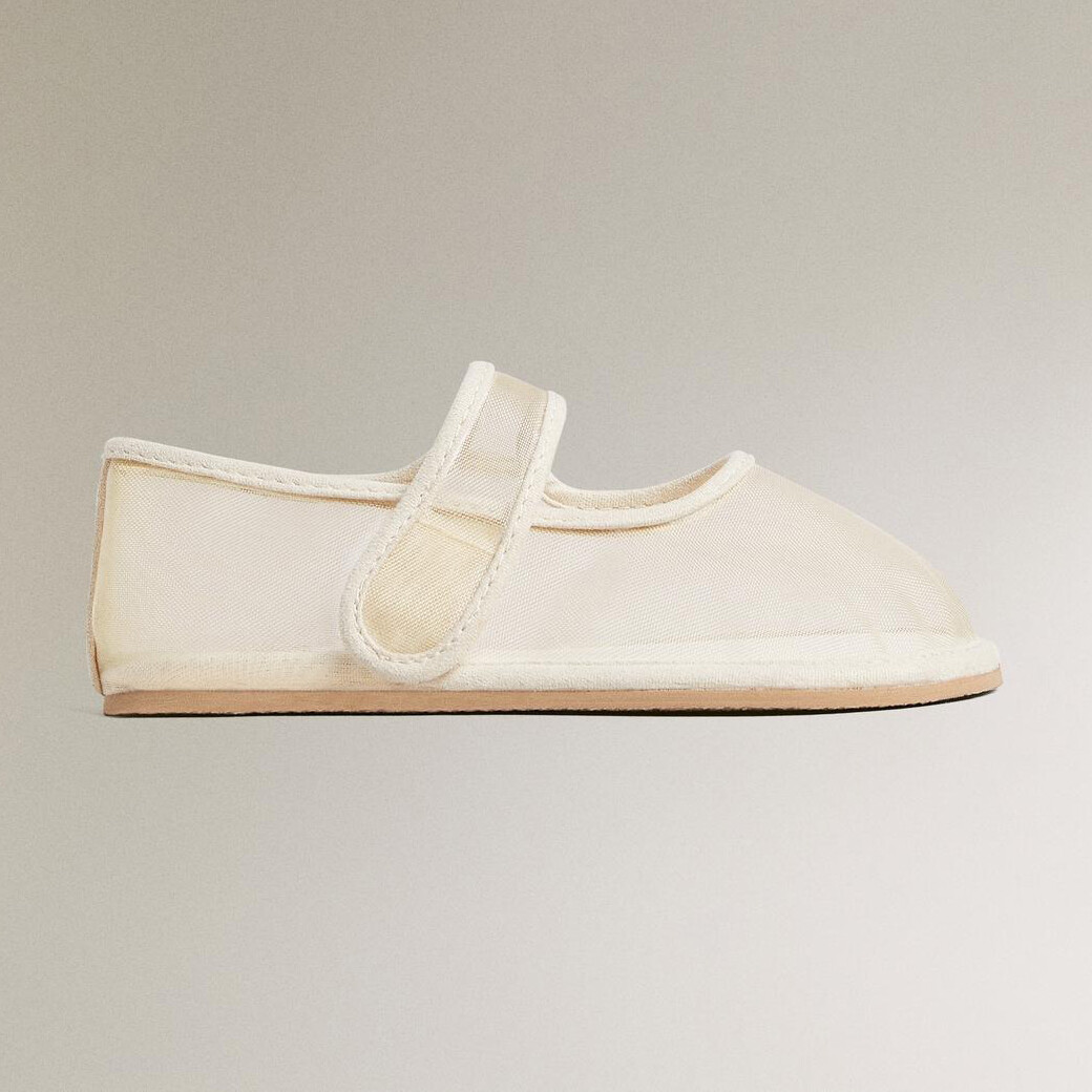 

Балетки Zara Home Mesh Flat, бежевый