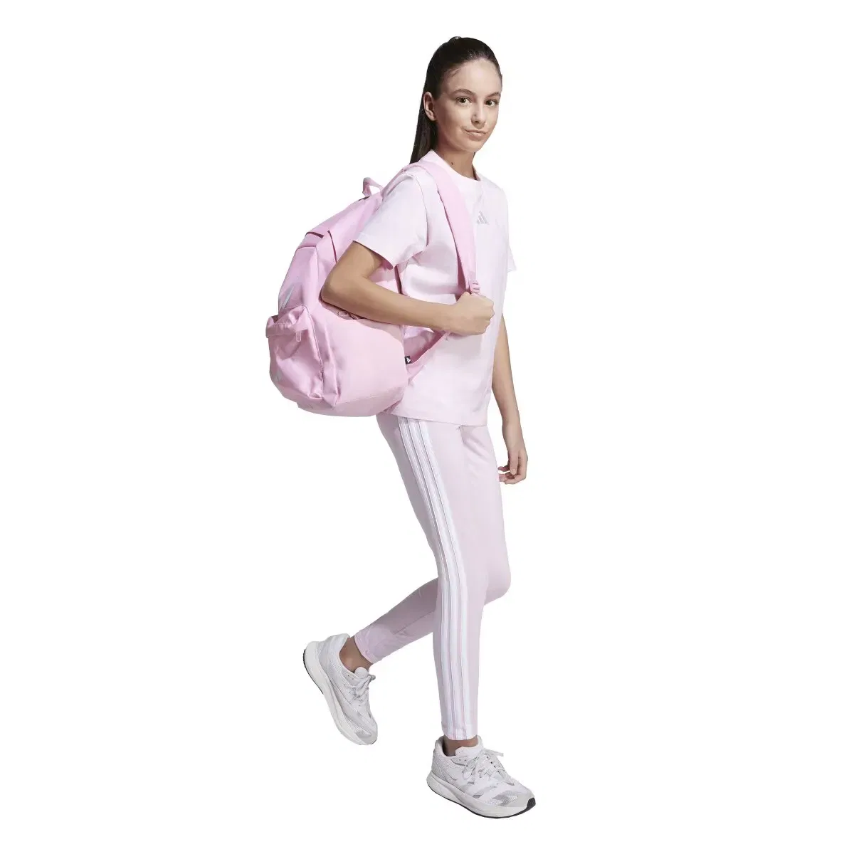 Детская футболка для девочек хлопковая Essentials adidas, Rosa — фото 4