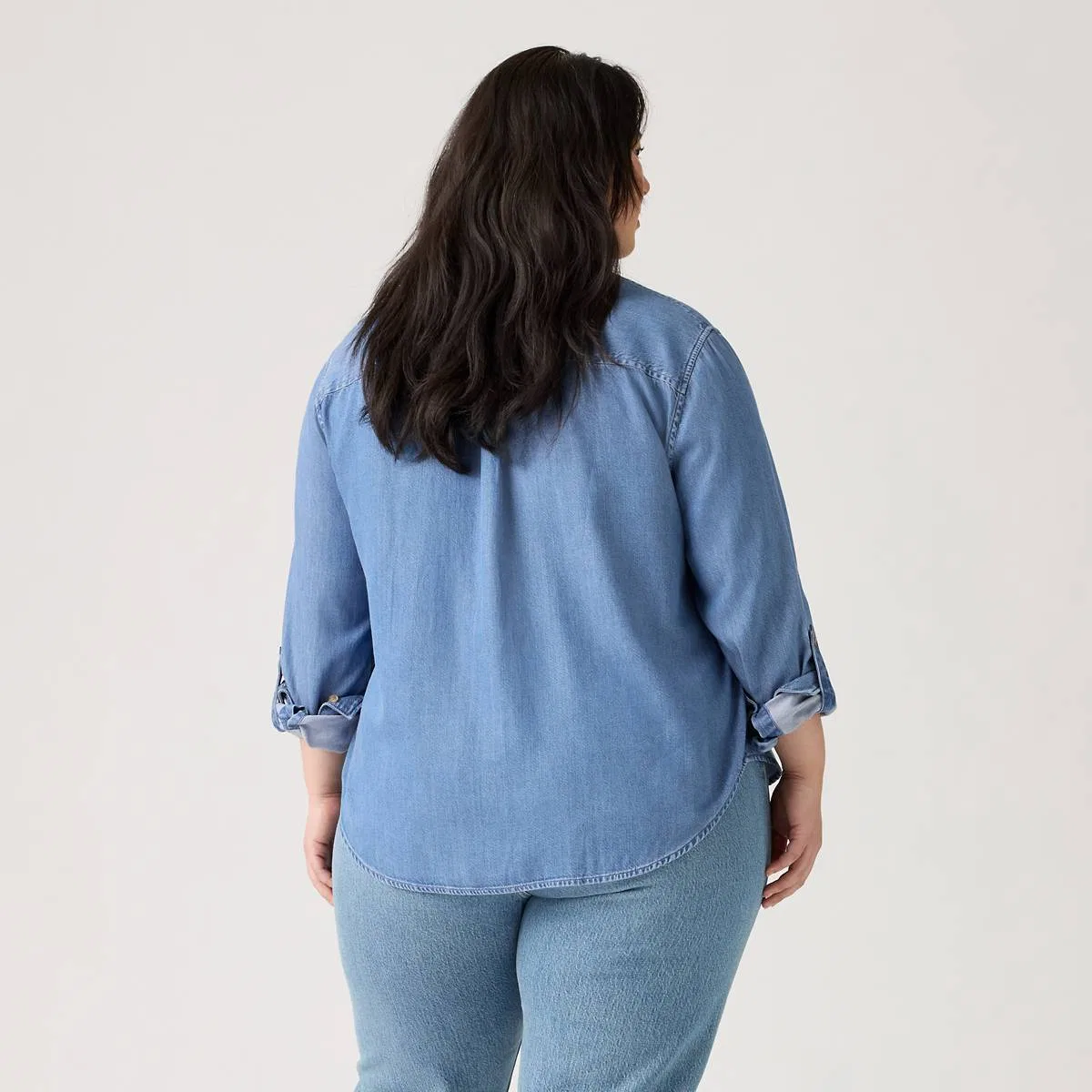 Рубашка с длинными рукавами Aspen Utility (большой размер) Levi's, Midtown Blue - Medium Wash — фото 4