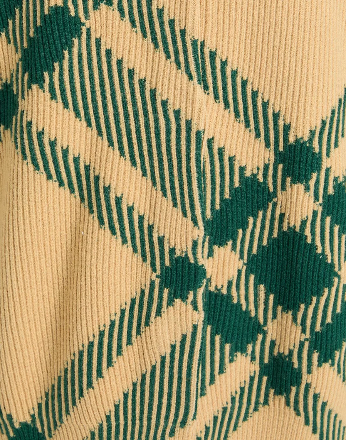 Женский кардиган с интарсией Burberry, бежевый — фото 4