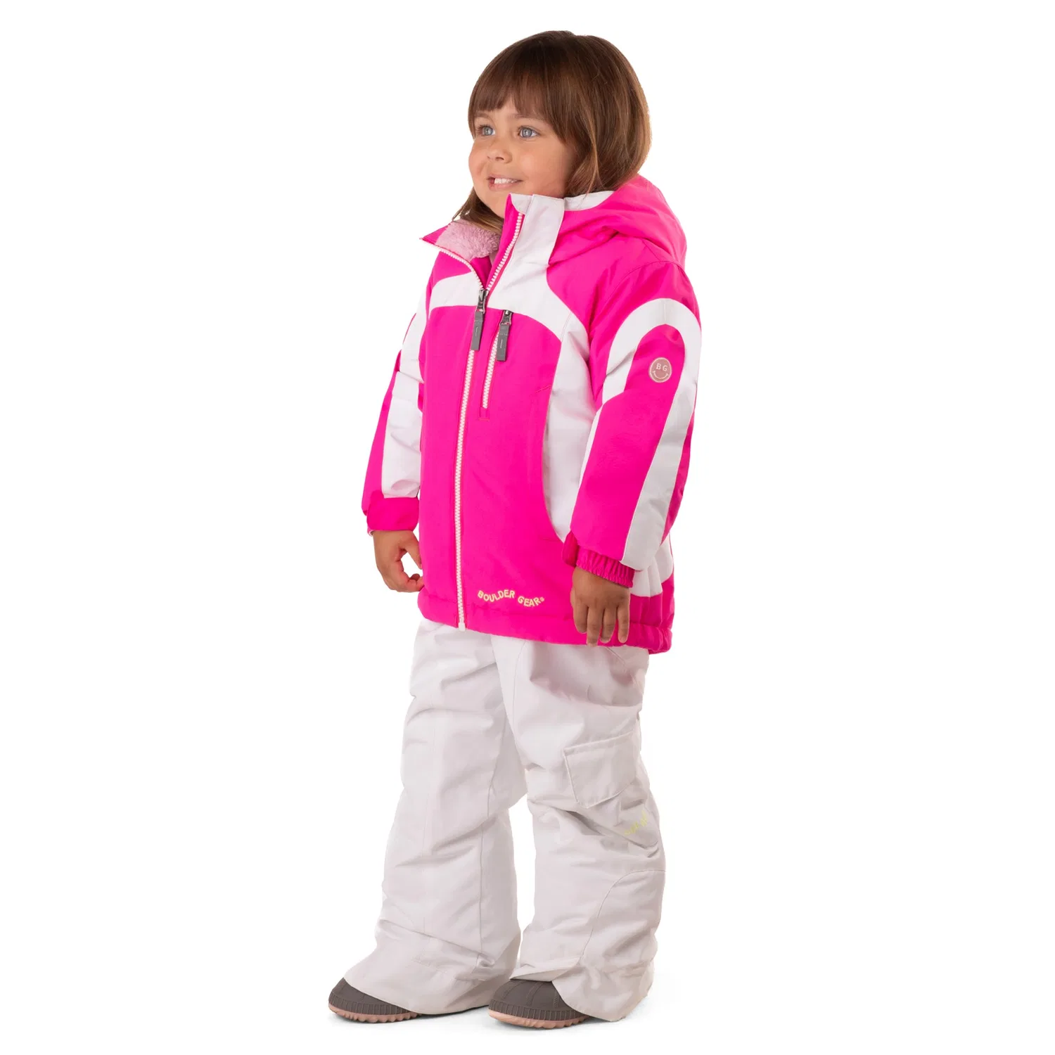 Куртка утепленная с капюшоном Clara Boulder Gear, розовый Glo — фото 4