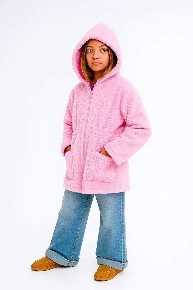 Детская куртка для девочек с капюшоном Esila Kids, Pink — фото 3