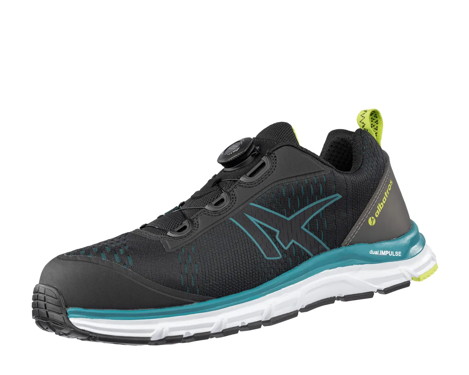 Детские кроссовки для мальчиков с композитным носком AER55 Impulse Black Ql Low Albatros, Blue Black Quicklock