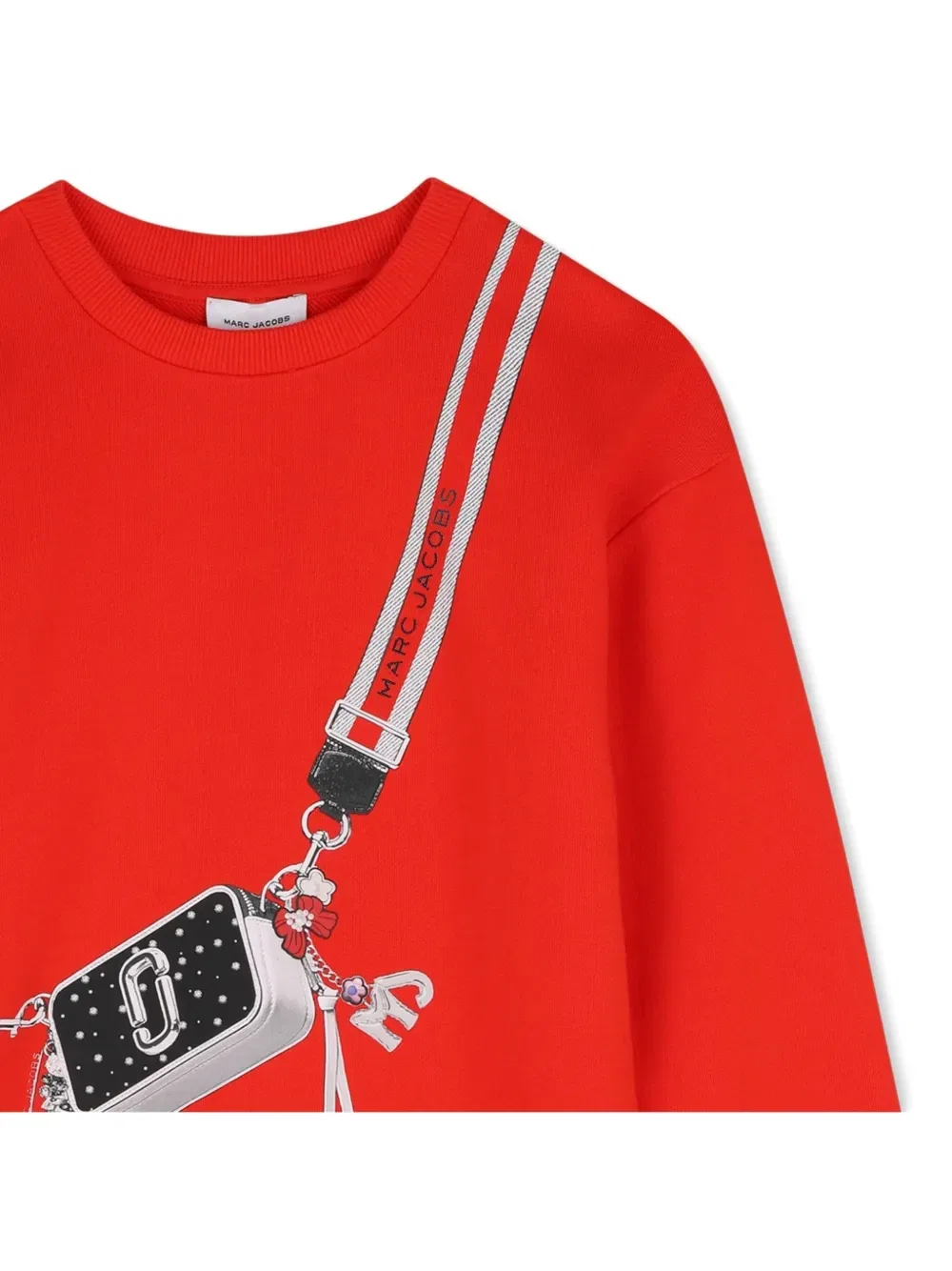 Платье с длинными рукавами и принтом Marc Jacobs Kids, красный — фото 3