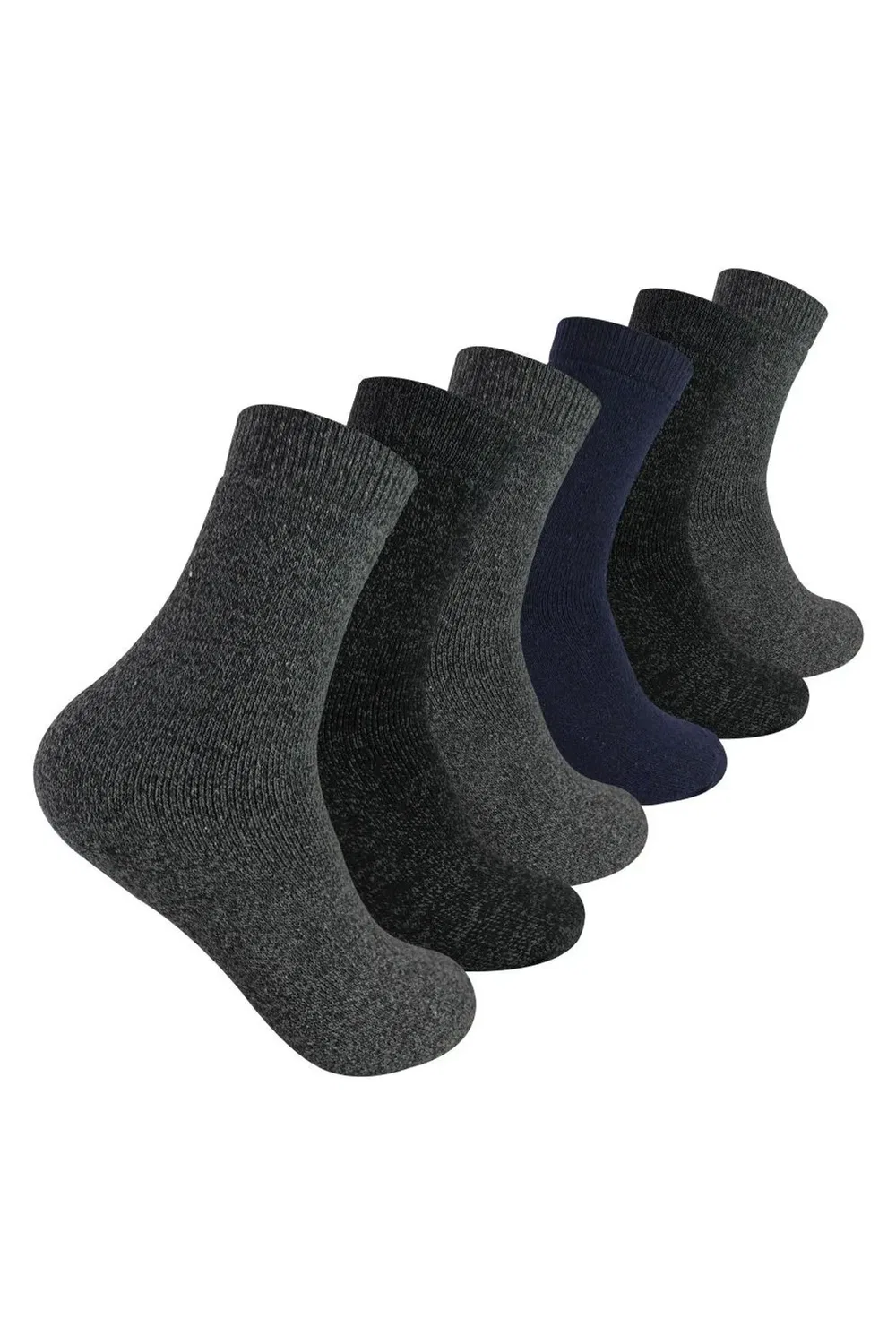 Комплект из 6 пар теплых носков для ботинок Sock Snob, Grey — фото 3