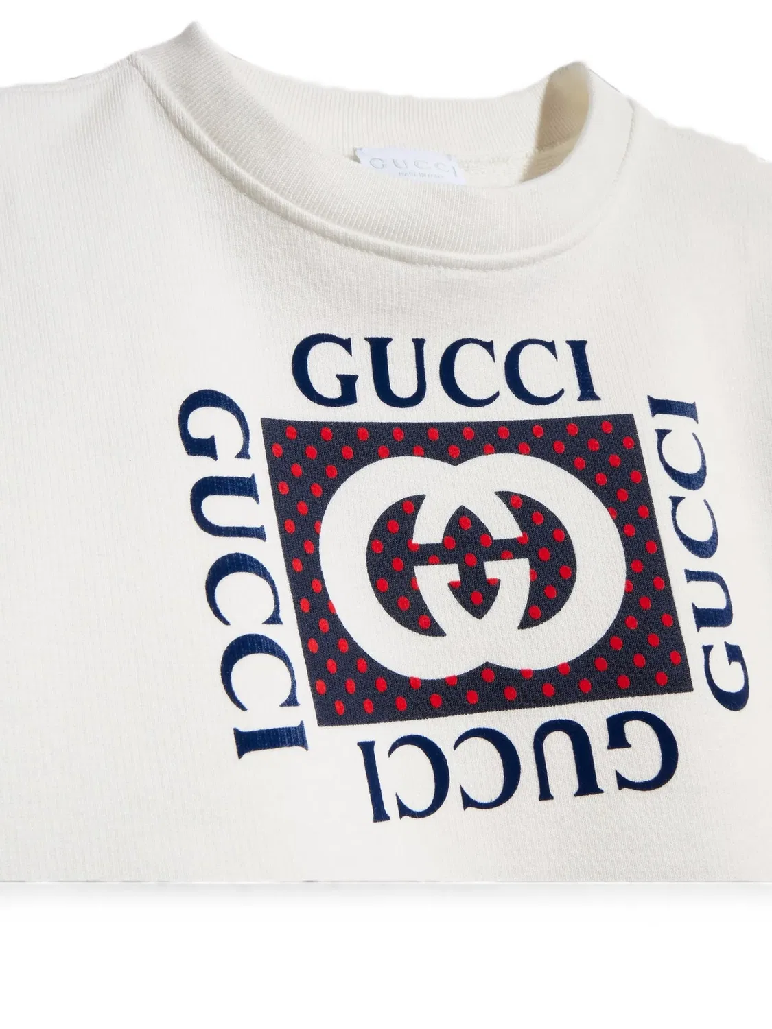 Толстовка с логотипом Gucci Kids, белый — фото 3