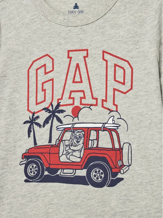 Футболка regular fit Gap, серый — фото 3