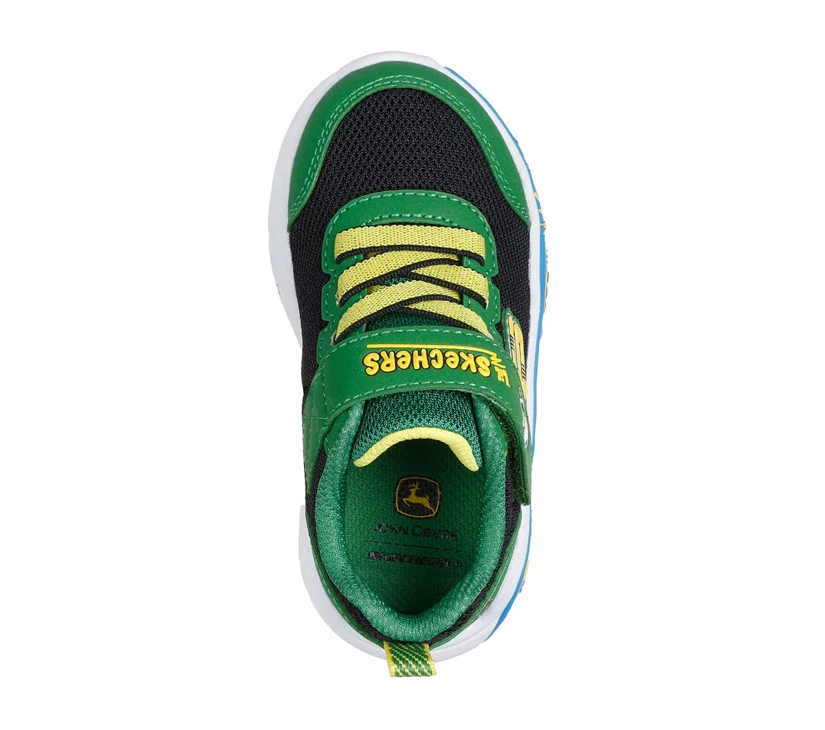 Детские кроссовки John Deere Play Scene - Barn-Squad Buddies Skechers, зелёный/черный — фото 2