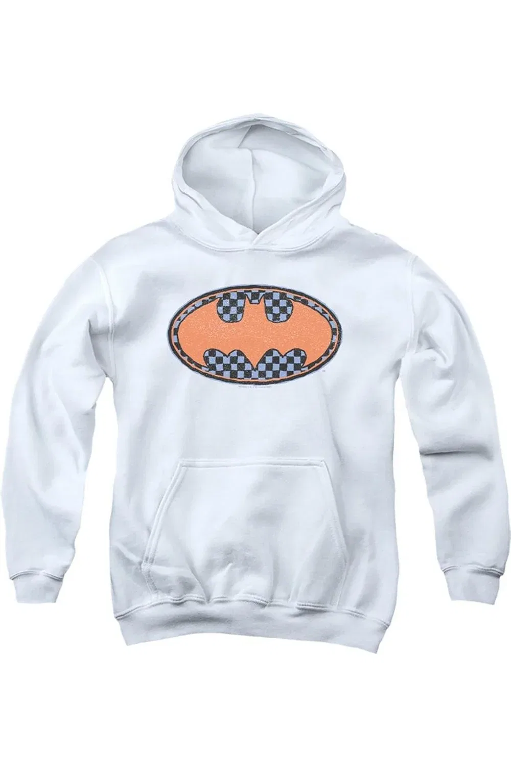 Детское худи для мальчиков с капюшоном с принтом Batman Bat Vice Gildan, White