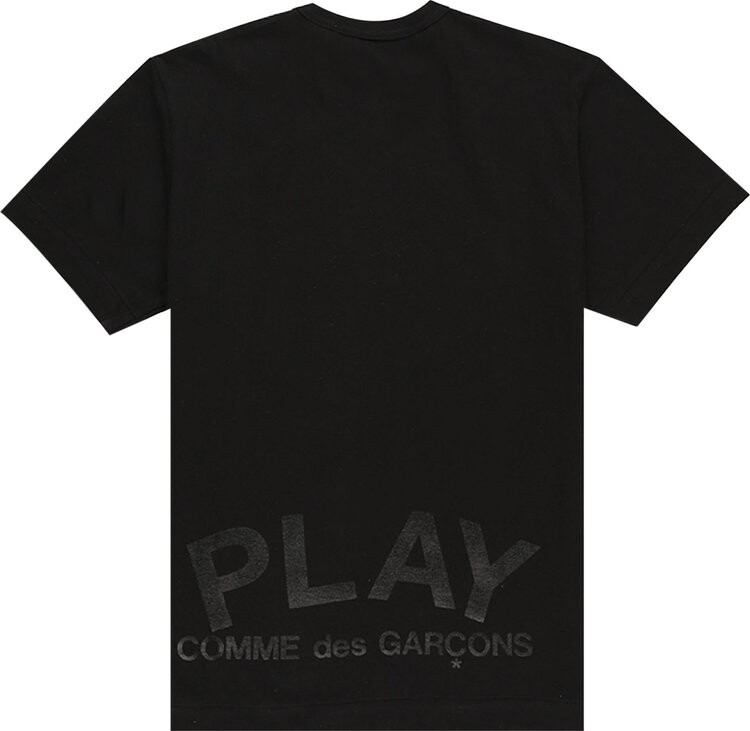 Футболка Comme des Garçons Short-Sleeve Play T-Shirt With Black Heart And Play Logo 'Black', черный — фото 3
